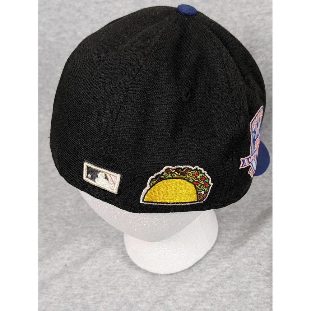 Los Angeles Dodgers Hat Cap Fitted Mens 7 Black 59FIFTY New Era Palm Taco 50th